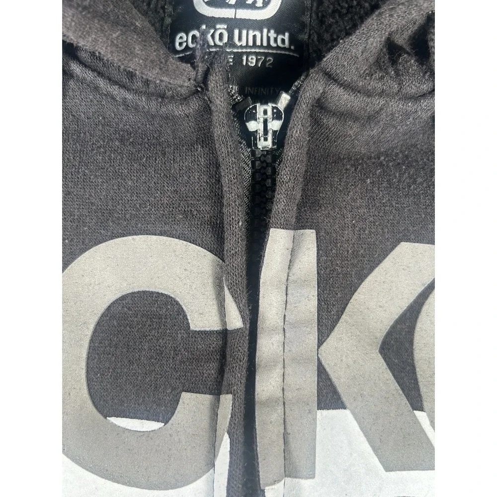 Ecko Unitd.‎ Rhino Logo Full Zip Hoodie Black Size XL